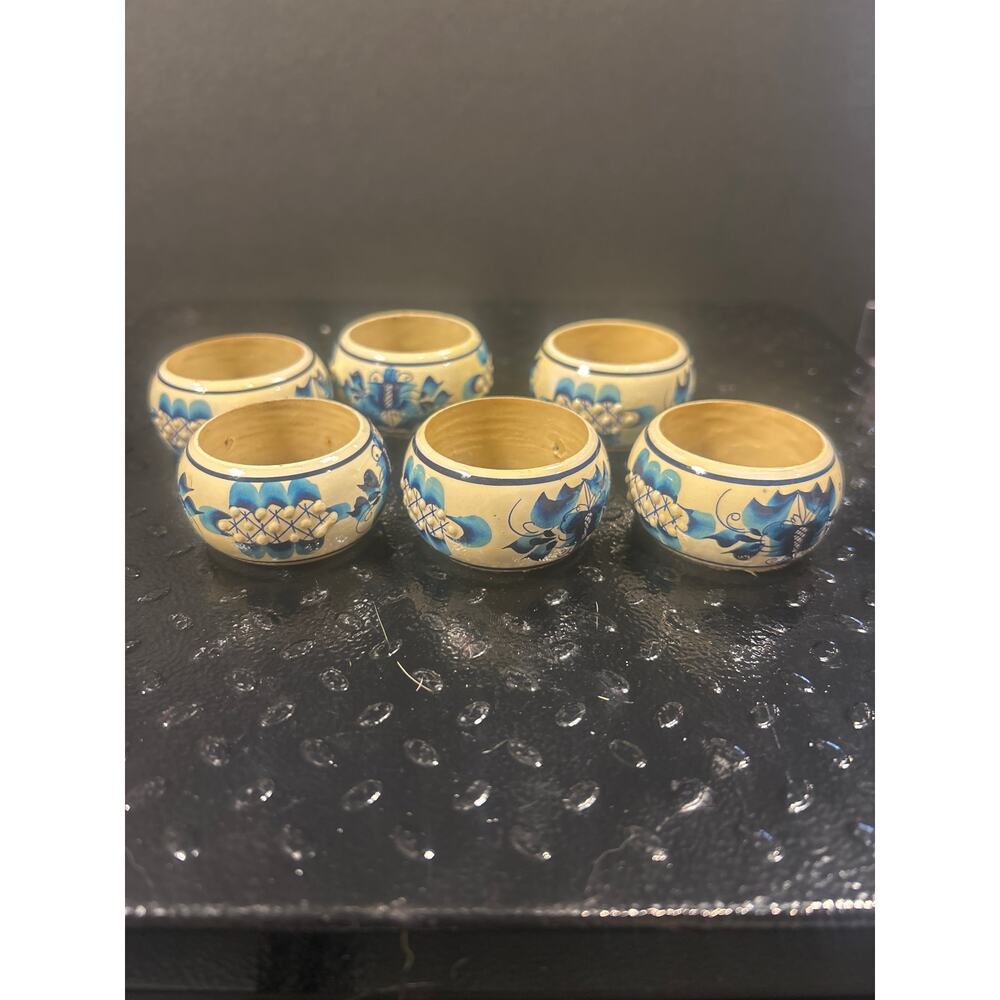 Vintage Russian Napkin Rings - set of 6